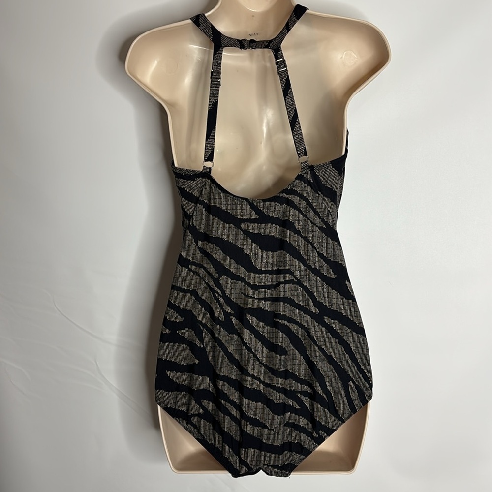 Miraclesuit Black And White Patterned Swimsuit - image 3